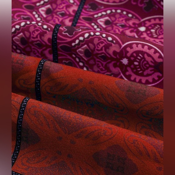 Boho Patchwork Print Maxi Skirt Red - Picture 7 of 11